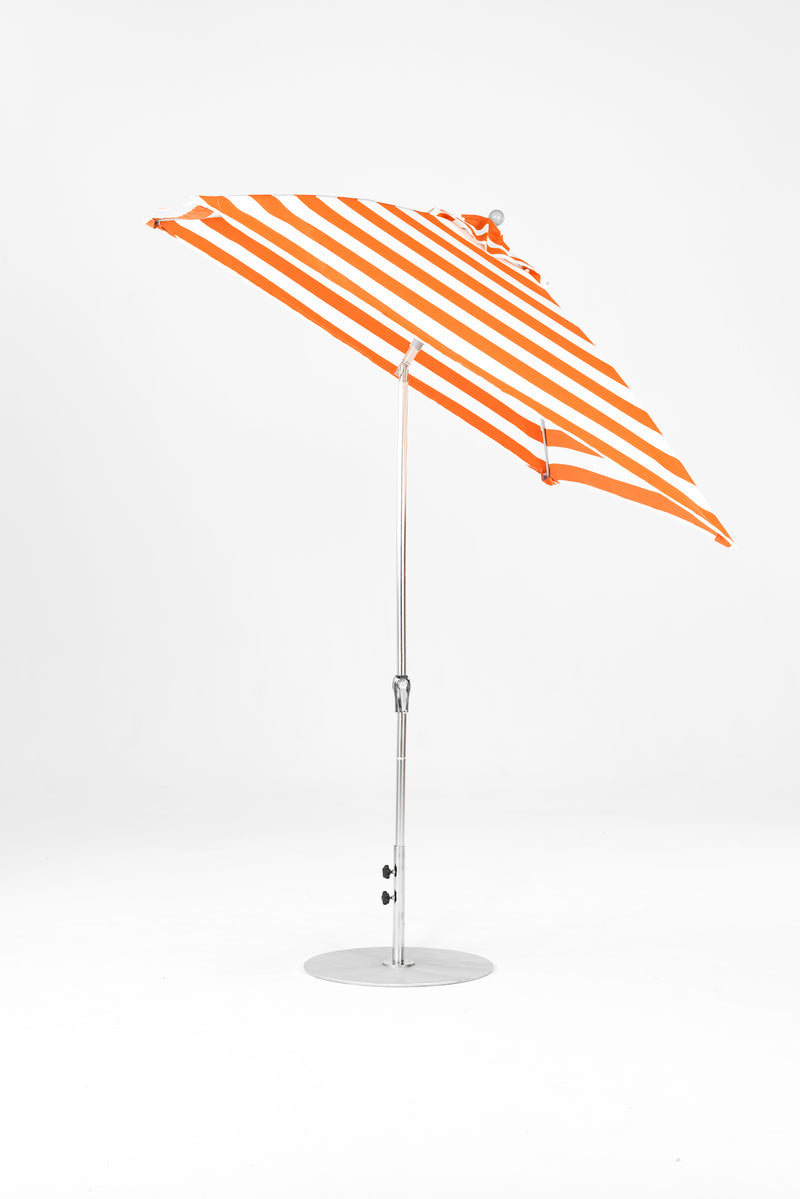 7.5 Ft Square Frankford Patio Umbrella | Crank Auto-Tilt Mechanism 7-5-ft-square-frankford-patio-umbrella-crank-auto-tilt-mechanism Frankford Umbrellas Frankford MSBrushedSilver-OrangeStripe_c6f56bfa-f834-4f04-baa6-10e51b993bc0.jpg