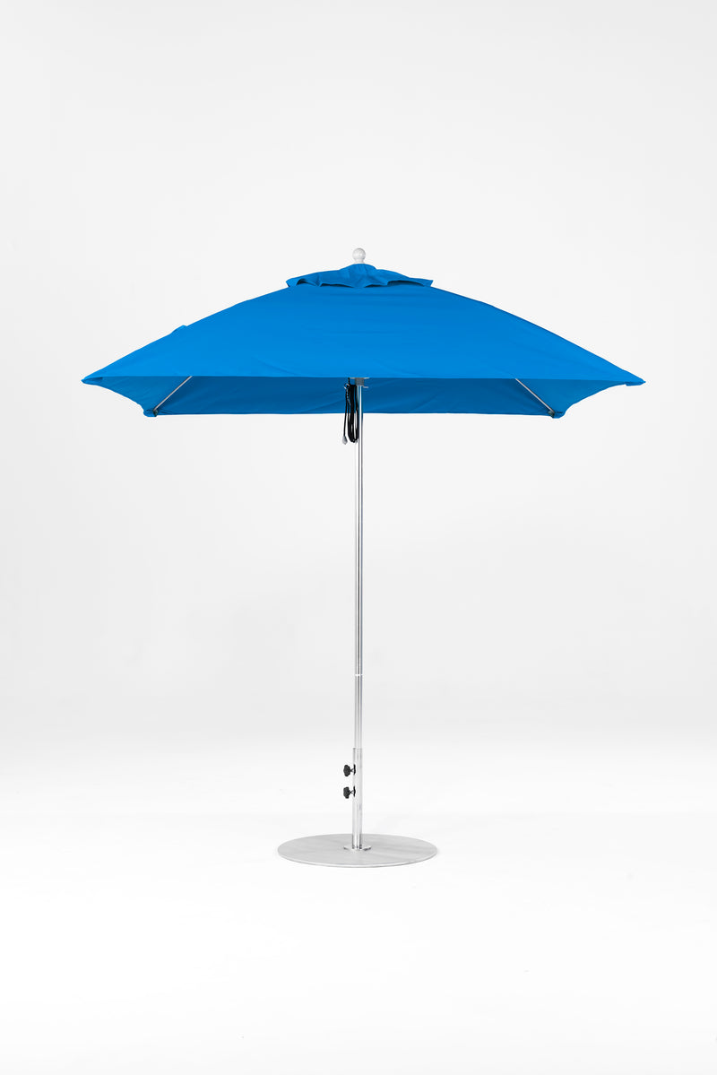 7.5 Ft Square Frankford Patio Umbrella | Pulley Lift Mechanism 7-5-ft-square-frankford-patio-umbrella-pulley-lift-mechanism Frankford Umbrellas Frankford MSBrushedSilver-PacificBlue_9709ae5f-8aec-41fe-a6b5-318b9b809c63.jpg