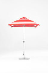 6.5 Ft Square Frankford Patio Umbrella | Crank Lift Mechanism 6-5-ft-square-frankford-patio-umbrella-crank-lift-mechanism Frankford Umbrellas Frankford MSBrushedSilver-RedStripe_30201e9c-79db-4e44-8c91-c11a553871ba.jpg