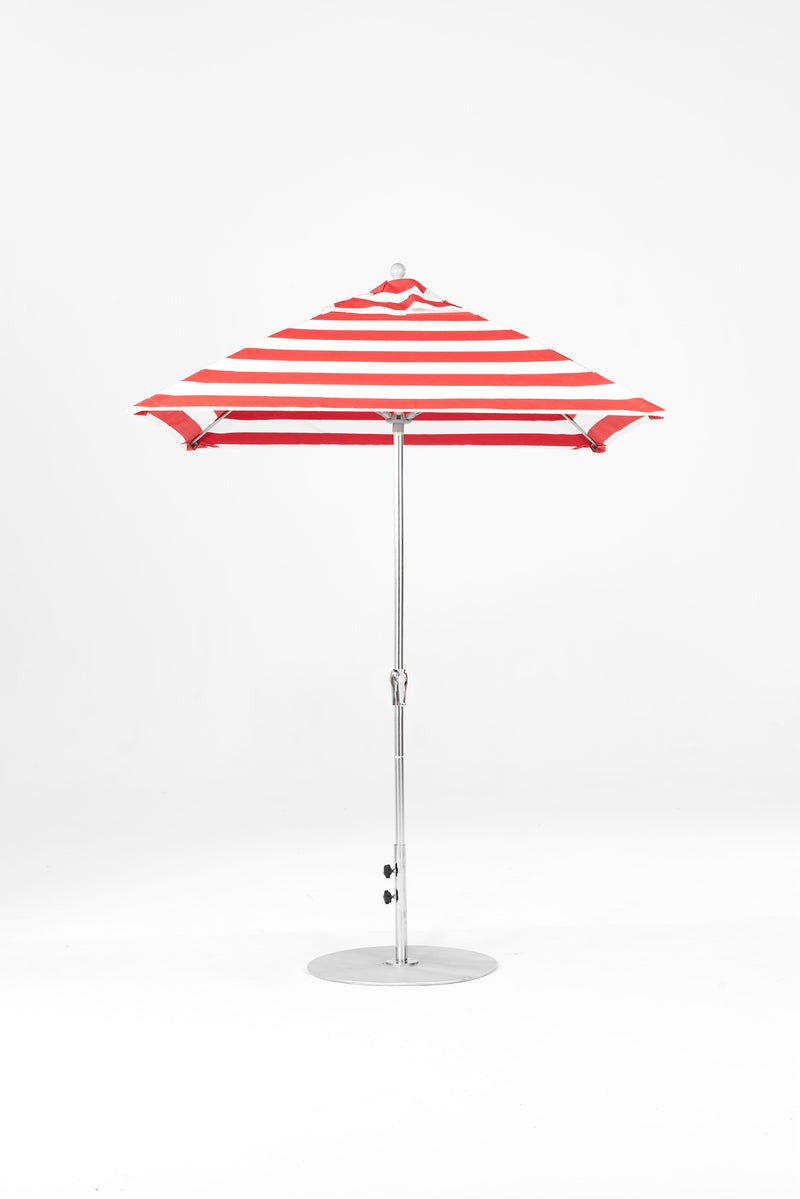 6.5 Ft Square Frankford Patio Umbrella | Crank Lift Mechanism 6-5-ft-square-frankford-patio-umbrella-crank-lift-mechanism Frankford Umbrellas Frankford MSBrushedSilver-RedStripe_30201e9c-79db-4e44-8c91-c11a553871ba.jpg