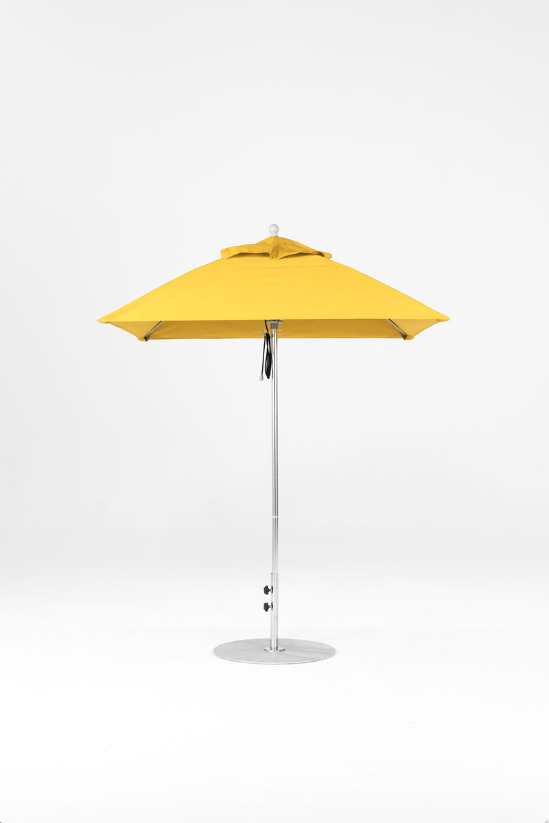 6.5 Ft Square Frankford Patio Umbrella | Pulley Lift Mechanism 6-5-ft-square-frankford-patio-umbrella-pulley-lift-matte-silver-frame-1 Frankford Umbrellas Frankford MSBrushedSilver-Sunflower_f6ab8a69-91d8-4650-b9d4-e773a2b1b06e.jpg