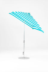 7.5 Ft Square Frankford Patio Umbrella | Crank Auto-Tilt Mechanism 7-5-ft-square-frankford-patio-umbrella-crank-auto-tilt-mechanism Frankford Umbrellas Frankford MSBrushedSilver-TurquoiseStripe_f5475363-8d28-45dc-b503-bff01d064376.jpg