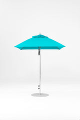 6.5 Ft Square Frankford Patio Umbrella | Pulley Lift Mechanism 6-5-ft-square-frankford-patio-umbrella-pulley-lift-matte-silver-frame-1 Frankford Umbrellas Frankford MSBrushedSilver-Turquoise_2b1e1e2a-0a1e-4849-ac4a-39b7d3156503.jpg