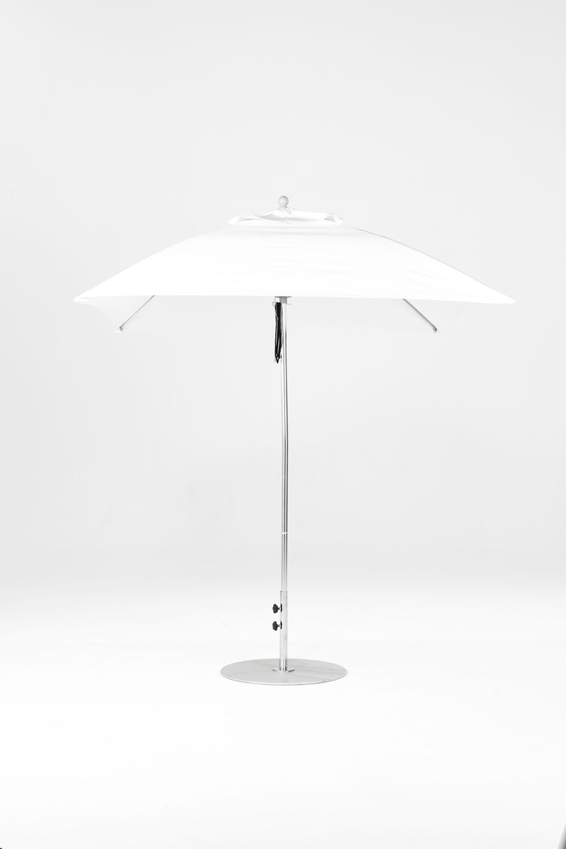 7.5 Ft Square Frankford Patio Umbrella | Pulley Lift Mechanism 7-5-ft-square-frankford-patio-umbrella-pulley-lift-mechanism Frankford Umbrellas Frankford MSBrushedSilver-White_f2d3db0f-7e40-4206-b42c-41efbb407f3c.jpg