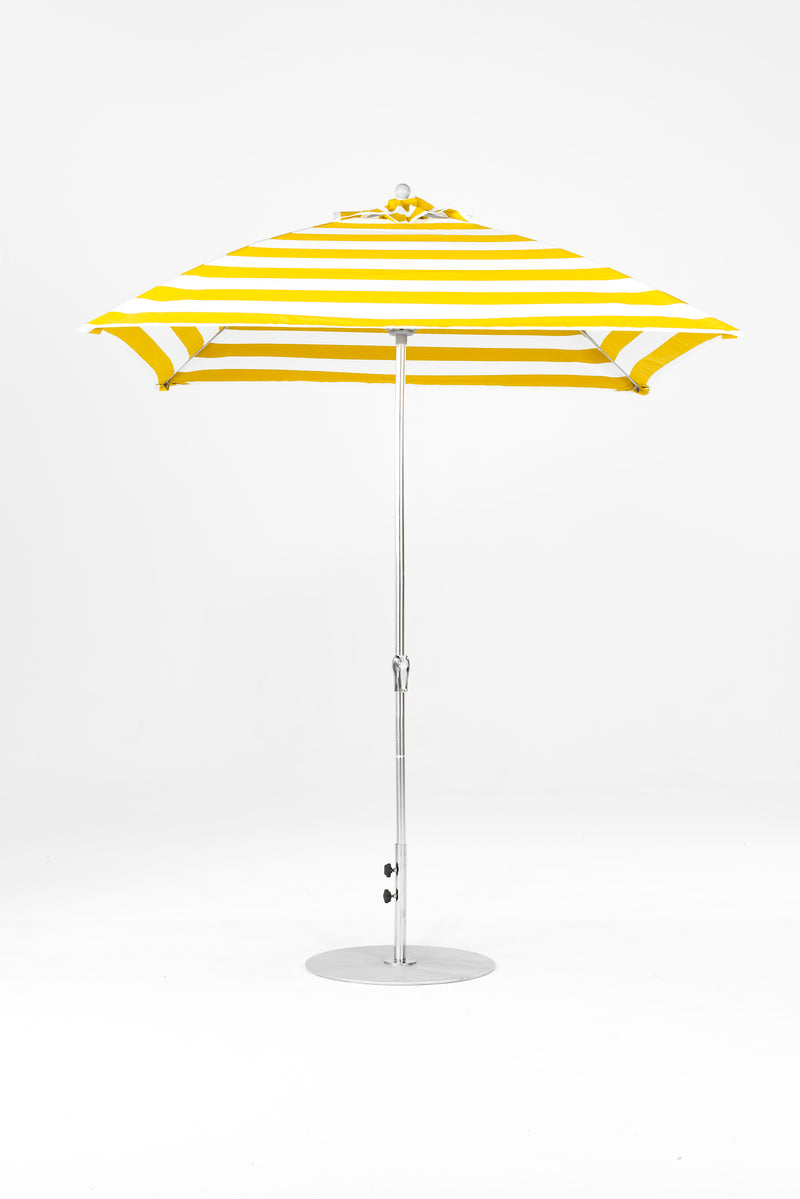 7.5 Ft Square Frankford Patio Umbrella | Crank Lift Mechanism 7-5-ft-square-frankford-patio-umbrella-crank-lift-mechanism Frankford Umbrellas Frankford MSBrushedSilver-YellowStripe_8a411b0a-f868-4bde-a129-4929f97d1be5.jpg