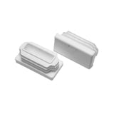 1-1/2" x 3/4" Rectangular Multi Gauge Chair Leg Insert | White | Item #30-616 rectangular-chair-leg-inserts-30-608 Caps, Glides & Inserts Sunniland Patio Parts RectangularMultiGaugeChairLegInsertWhiteItem30616.jpg