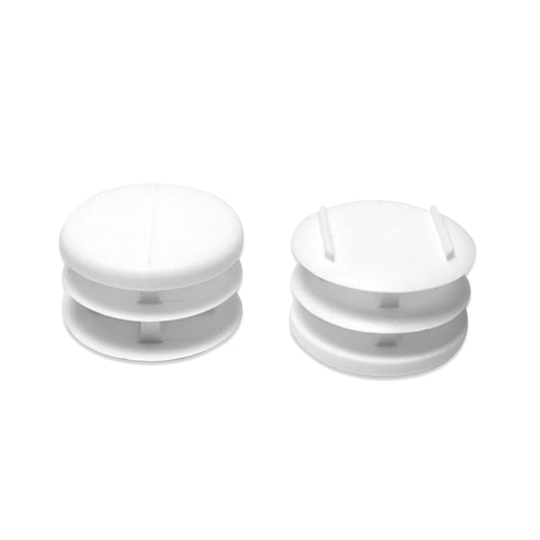 1" Round Multi-Gauge Flat Chair Leg Insert | White | Item 30-609 round-multi-gauge-chair-leg-inserts-30-609 Caps, Glides & Inserts Sunniland Patio Parts RoundMulti-GaugeFlatChairLegInsertWhiteItem30609.jpg