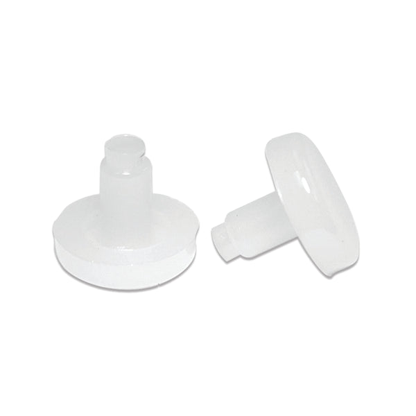 3/4" Round Stem Bumper (Flat) | White | Item 30-727 round_glides_stem-bumpers-30-727 Caps, Glides & Inserts Sunniland Patio Parts RoundStemBumper_Flat.jpg