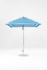 7.5 Ft Square Frankford Patio Umbrella | Pulley Lift Mechanism 7-5-ft-square-frankford-patio-umbrella-pulley-lift-mechanism Frankford Umbrellas Frankford SRPlatinum-BlueStripe_577f9b5d-c8f4-419f-9235-41bba21261dc.jpg