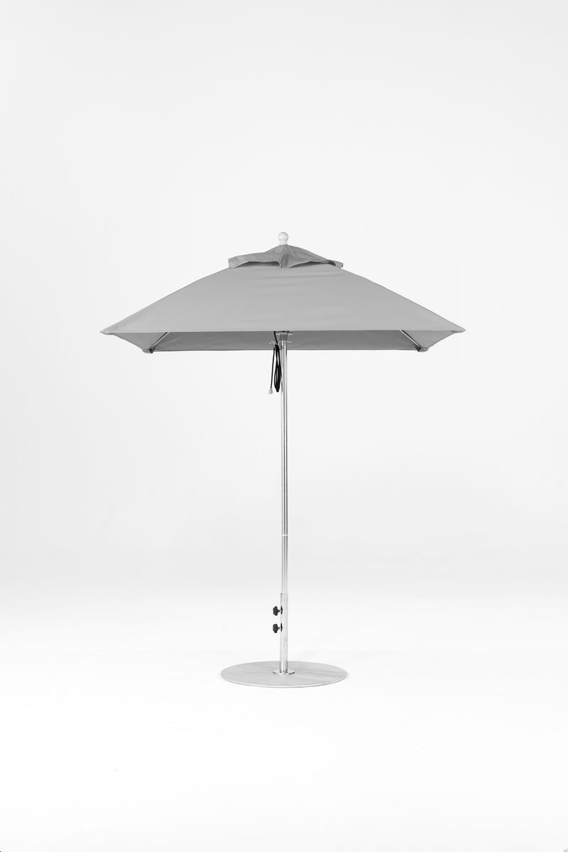6.5 Ft Square Frankford Patio Umbrella | Pulley Lift Mechanism 6-5-ft-square-frankford-patio-umbrella-pulley-lift-matte-silver-frame-1 Frankford Umbrellas Frankford SRPlatinum-CadetGray_574bb17a-1953-41e5-b1a7-861300eaf884.jpg