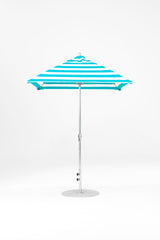6.5 Ft Square Frankford Patio Umbrella | Crank Lift Mechanism 6-5-ft-square-frankford-patio-umbrella-crank-lift-mechanism Frankford Umbrellas Frankford SRPlatinum-TurquoiseStripe_3bd35060-c561-4dd0-ab27-1b31d81e88eb.jpg