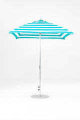 7.5 Ft Square Frankford Patio Umbrella | Crank Lift Mechanism 7-5-ft-square-frankford-patio-umbrella-crank-lift-mechanism Frankford Umbrellas Frankford SRPlatinum-TurquoiseStripe_b25023e0-3677-4100-81b0-d58aebead81b.jpg