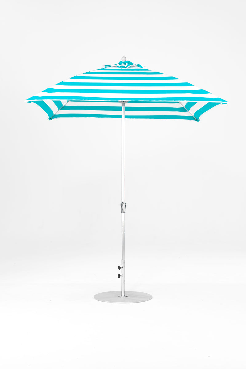 7.5 Ft Square Frankford Patio Umbrella | Crank Lift Mechanism 7-5-ft-square-frankford-patio-umbrella-crank-lift-mechanism Frankford Umbrellas Frankford SRPlatinum-TurquoiseStripe_b25023e0-3677-4100-81b0-d58aebead81b.jpg