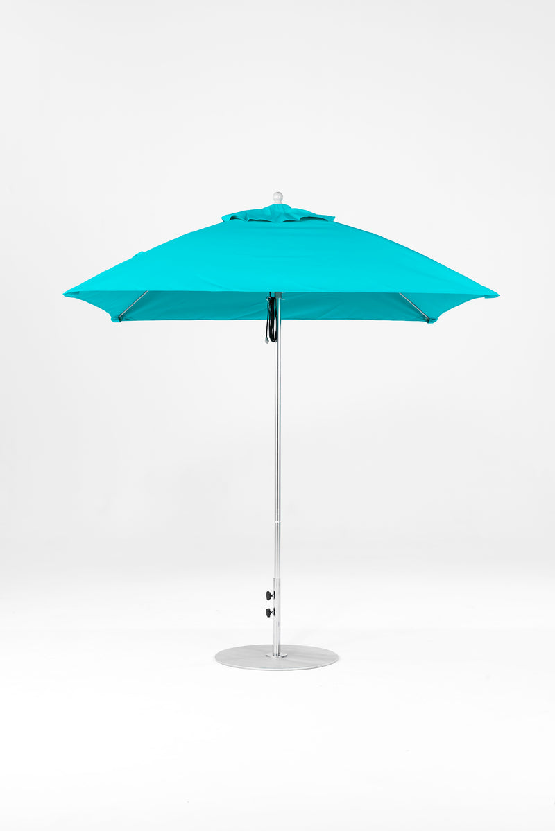 7.5 Ft Square Frankford Patio Umbrella | Pulley Lift Mechanism 7-5-ft-square-frankford-patio-umbrella-pulley-lift-mechanism Frankford Umbrellas Frankford SRPlatinum-Turquoise_db15f6e8-62dc-47be-b7bc-ab0c89af9d1e.jpg