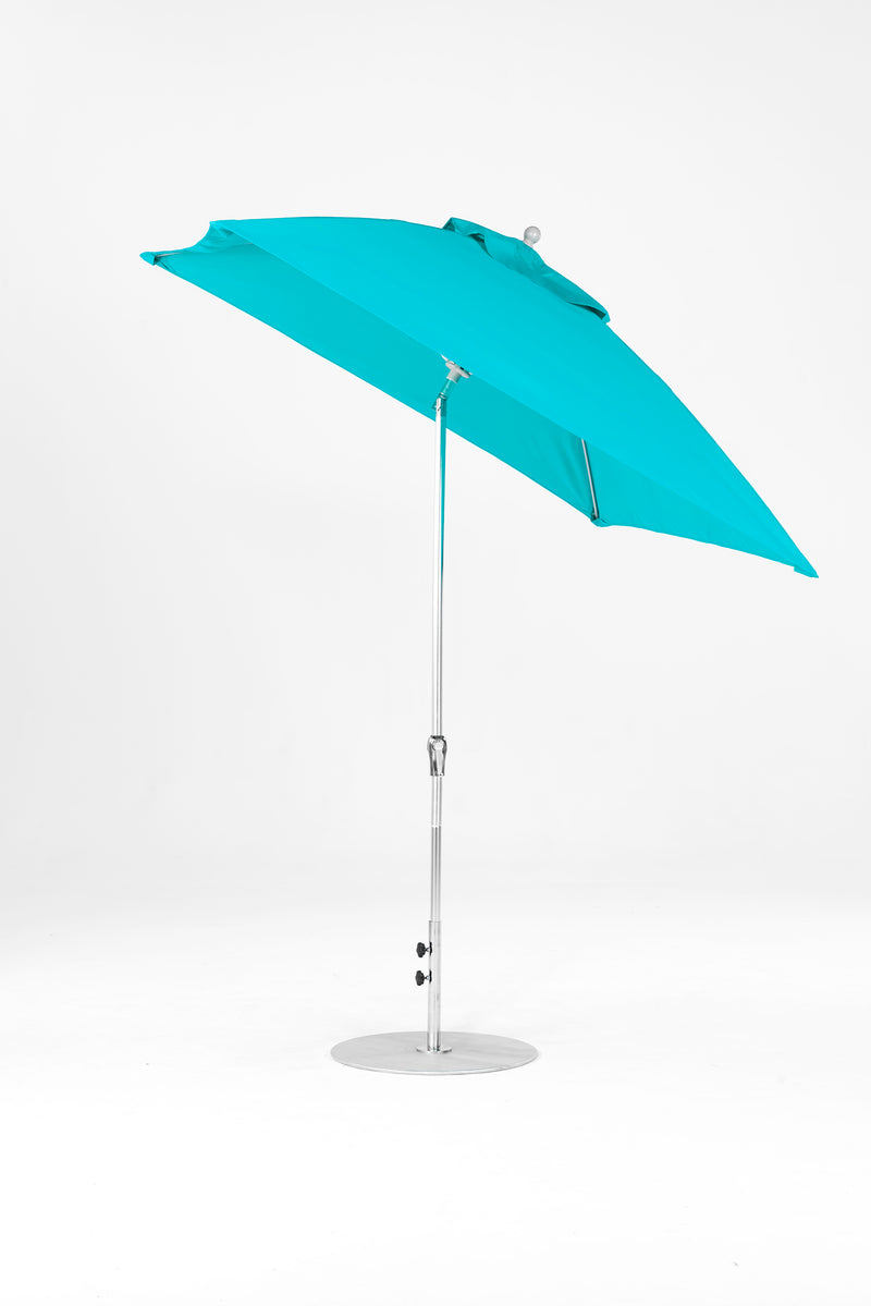 7.5 Ft Square Frankford Patio Umbrella | Crank Auto-Tilt Mechanism 7-5-ft-square-frankford-patio-umbrella-crank-auto-tilt-mechanism Frankford Umbrellas Frankford SRPlatinum-Turquoise_ef916c0c-66ad-4c85-a84a-ebfa464436ce.jpg