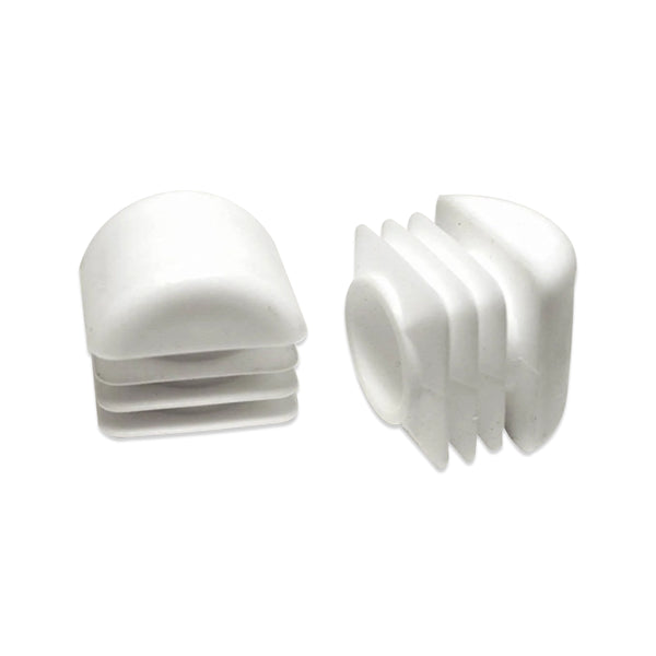 7/8" Square Multi-Gauge Dome Chair Leg Insert | White | Item 30-607 square-chair-leg-inserts-30-607 Caps, Glides & Inserts Sunniland Patio Parts SquareMulti-GaugeDomeChairLegInsertWhite.jpg