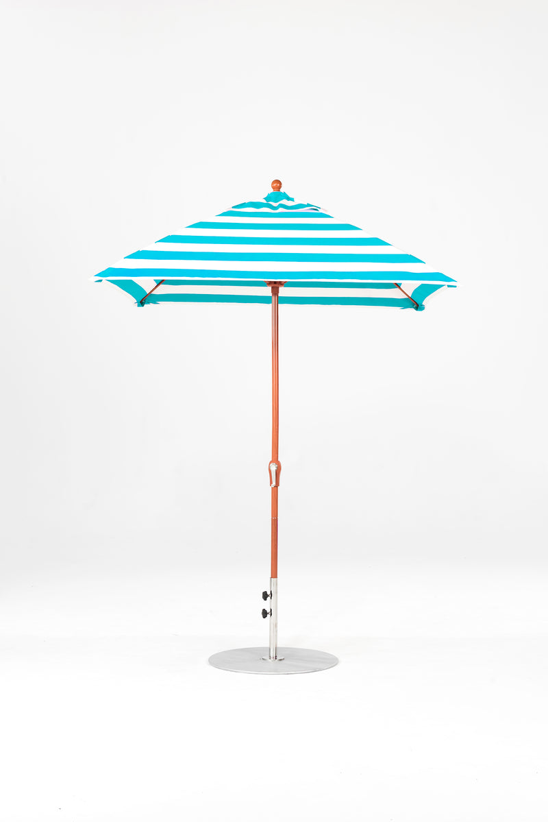 6.5 Ft Square Frankford Patio Umbrella | Crank Lift Mechanism 6-5-ft-square-frankford-patio-umbrella-crank-lift-mechanism Frankford Umbrellas Frankford WGGoldenOak-TurquoiseStripe_781f26da-130f-4493-86ce-60241d46f3c8.jpg