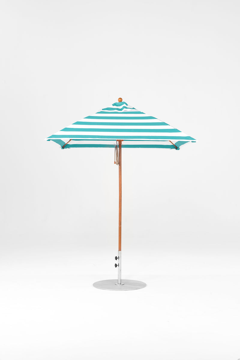 6.5 Ft Square Frankford Patio Umbrella | Pulley Lift Mechanism 6-5-ft-square-frankford-patio-umbrella-pulley-lift-matte-silver-frame-1 Frankford Umbrellas Frankford WGGoldenOak-TurquoiseStripe.jpg