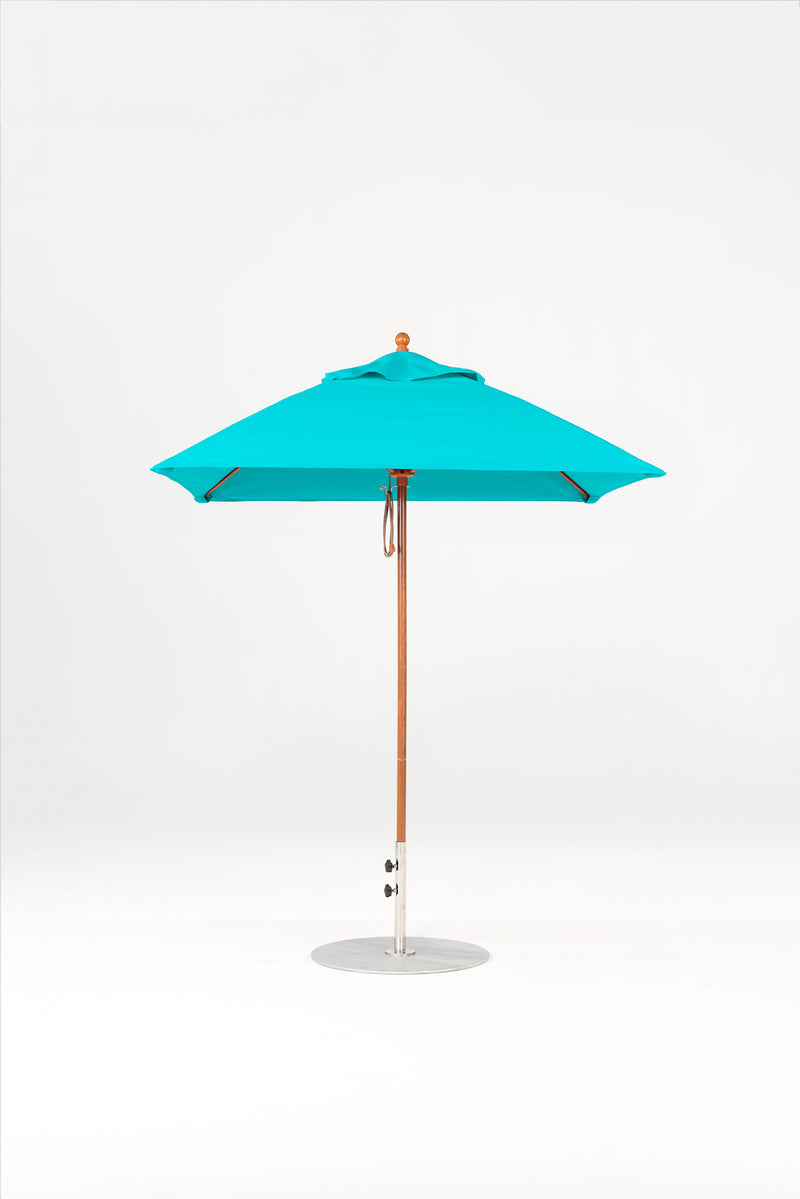 6.5 Ft Square Frankford Patio Umbrella | Pulley Lift Mechanism 6-5-ft-square-frankford-patio-umbrella-pulley-lift-matte-silver-frame-1 Frankford Umbrellas Frankford WGGoldenOak-Turquoise_4aedaa1f-8153-419e-9cb3-cb5130f152f0.jpg
