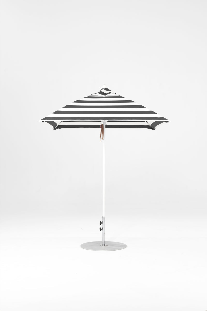 6.5 Ft Square Frankford Patio Umbrella | Pulley Lift Mechanism 6-5-ft-square-frankford-patio-umbrella-pulley-lift-matte-silver-frame-1 Frankford Umbrellas Frankford WHAlpineWhite-BlackStripe.jpg