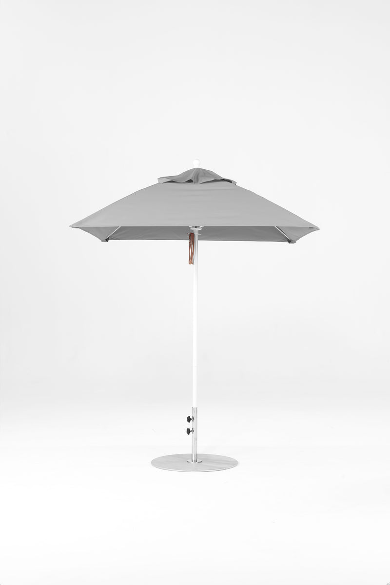 6.5 Ft Square Frankford Patio Umbrella | Pulley Lift Mechanism 6-5-ft-square-frankford-patio-umbrella-pulley-lift-matte-silver-frame-1 Frankford Umbrellas Frankford WHAlpineWhite-CadetGray.jpg