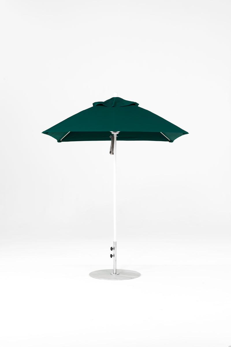 6.5 Ft Square Frankford Patio Umbrella | Pulley Lift Mechanism 6-5-ft-square-frankford-patio-umbrella-pulley-lift-matte-silver-frame-1 Frankford Umbrellas Frankford WHAlpineWhite-ForestGreen.jpg