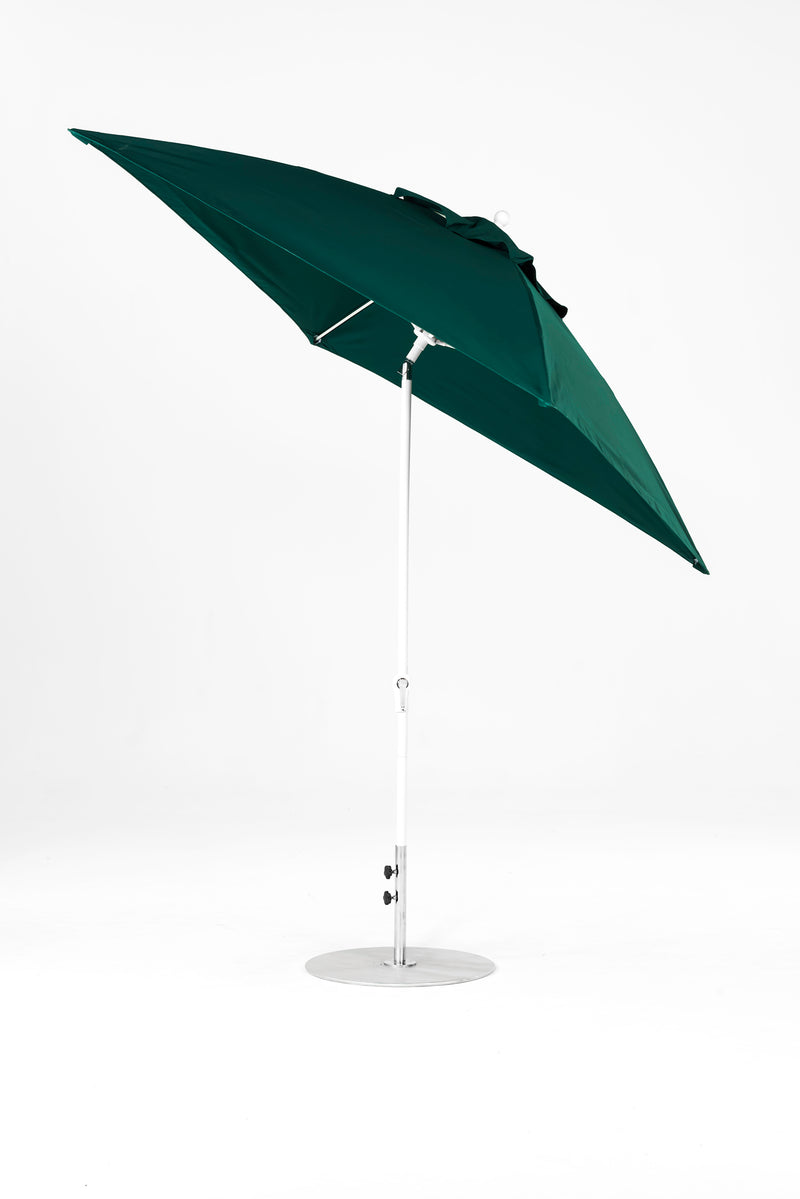 7.5 Ft Square Frankford Patio Umbrella | Crank Auto-Tilt Mechanism 7-5-ft-square-frankford-patio-umbrella-crank-auto-tilt-mechanism Frankford Umbrellas Frankford WHAlpineWhite-ForestGreen_f12f14e3-24f3-454a-8038-05eec4490981.jpg