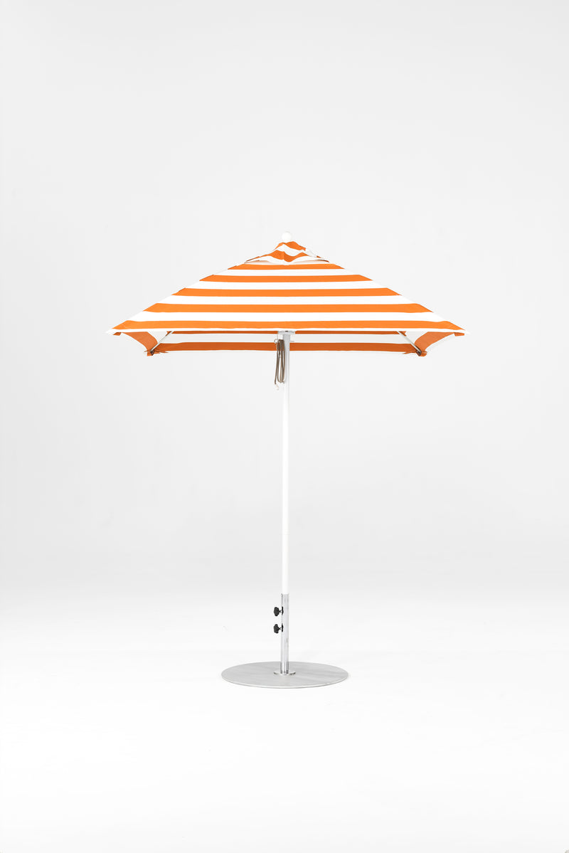 6.5 Ft Square Frankford Patio Umbrella | Pulley Lift Mechanism 6-5-ft-square-frankford-patio-umbrella-pulley-lift-matte-silver-frame-1 Frankford Umbrellas Frankford WHAlpineWhite-OrangeStripe_c421e6ba-5000-4353-a823-621ddc536785.jpg