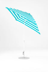 7.5 Ft Square Frankford Patio Umbrella | Crank Auto-Tilt Mechanism 7-5-ft-square-frankford-patio-umbrella-crank-auto-tilt-mechanism Frankford Umbrellas Frankford WHAlpineWhite-TurquiseStripe_2f051110-9134-48d3-8357-e51f71e1510e.jpg