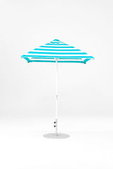 6.5 Ft Square Frankford Patio Umbrella | Crank Lift Mechanism 6-5-ft-square-frankford-patio-umbrella-crank-lift-mechanism Frankford Umbrellas Frankford WHAlpineWhite-TurquiseStripe_43e9aaa1-6841-42a0-99e7-c402bc099747.jpg