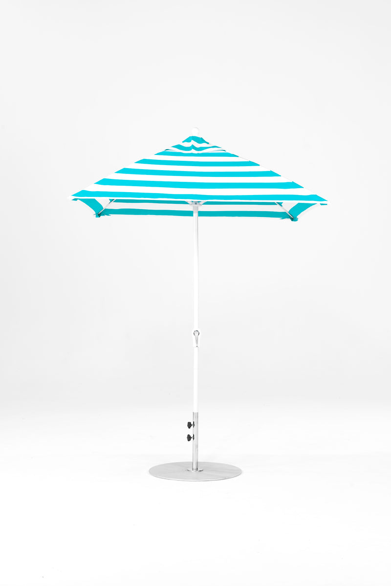 6.5 Ft Square Frankford Patio Umbrella | Crank Lift Mechanism 6-5-ft-square-frankford-patio-umbrella-crank-lift-mechanism Frankford Umbrellas Frankford WHAlpineWhite-TurquiseStripe_43e9aaa1-6841-42a0-99e7-c402bc099747.jpg