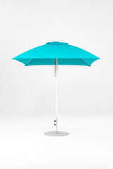 7.5 Ft Square Frankford Patio Umbrella | Pulley Lift Mechanism 7-5-ft-square-frankford-patio-umbrella-pulley-lift-mechanism Frankford Umbrellas Frankford WHAlpineWhite-Turquoise_070ae4cf-df66-46a9-ae54-a24e1e3d7ecf.jpg