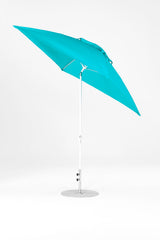 7.5 Ft Square Frankford Patio Umbrella | Crank Auto-Tilt Mechanism 7-5-ft-square-frankford-patio-umbrella-crank-auto-tilt-mechanism Frankford Umbrellas Frankford WHAlpineWhite-Turquoise_73f1d793-efc6-41d3-a755-675a14d07d66.jpg