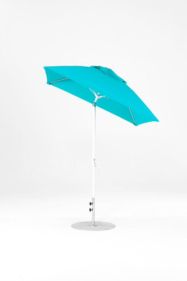 6.5 Ft Square Frankford Patio Umbrella | Crank Auto-Tilt Mechanism 6-5-ft-square-frankford-patio-umbrella-crank-auto-tilt-mechanism Frankford Umbrellas Frankford WHAlpineWhite-Turquoise_82857806-a06d-4de8-8936-ec25e1c510fb.jpg