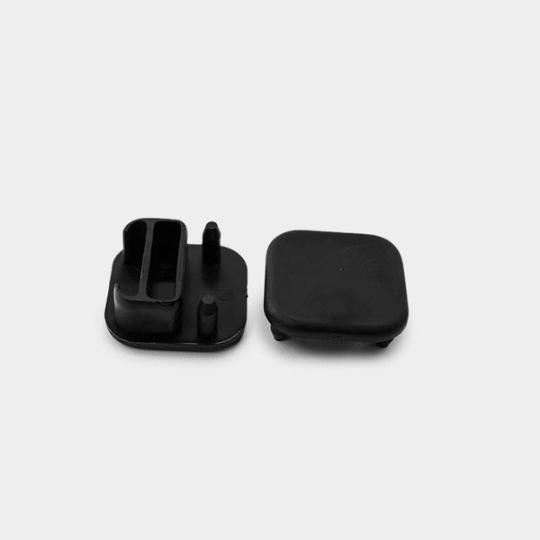 1-1/8" x 1-1/8" Square Sling Insert | Black | Item 30-314B chair-end-caps-square-sling-insert-black Caps, Glides & Inserts Sunniland Patio Parts end-caps-40-black.jpg