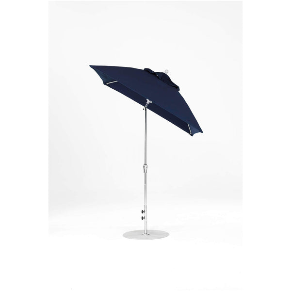 6.5 Ft Frankford Square Patio Umbrella- Crank Auto-Tilt- Matte Silver Frame