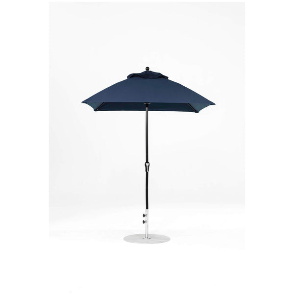 6.5 Ft Square Frankford Patio Umbrella- Crank Lift- Matte Black Frame