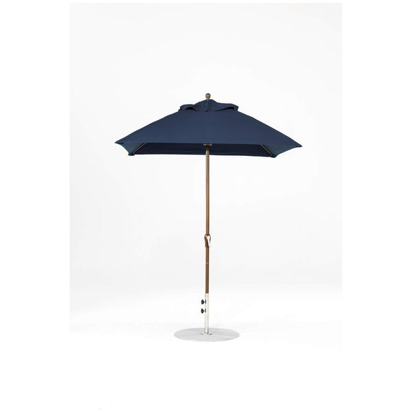 6.5 Ft Square Frankford Patio Umbrella- Crank Lift- Matte Bronze Frame