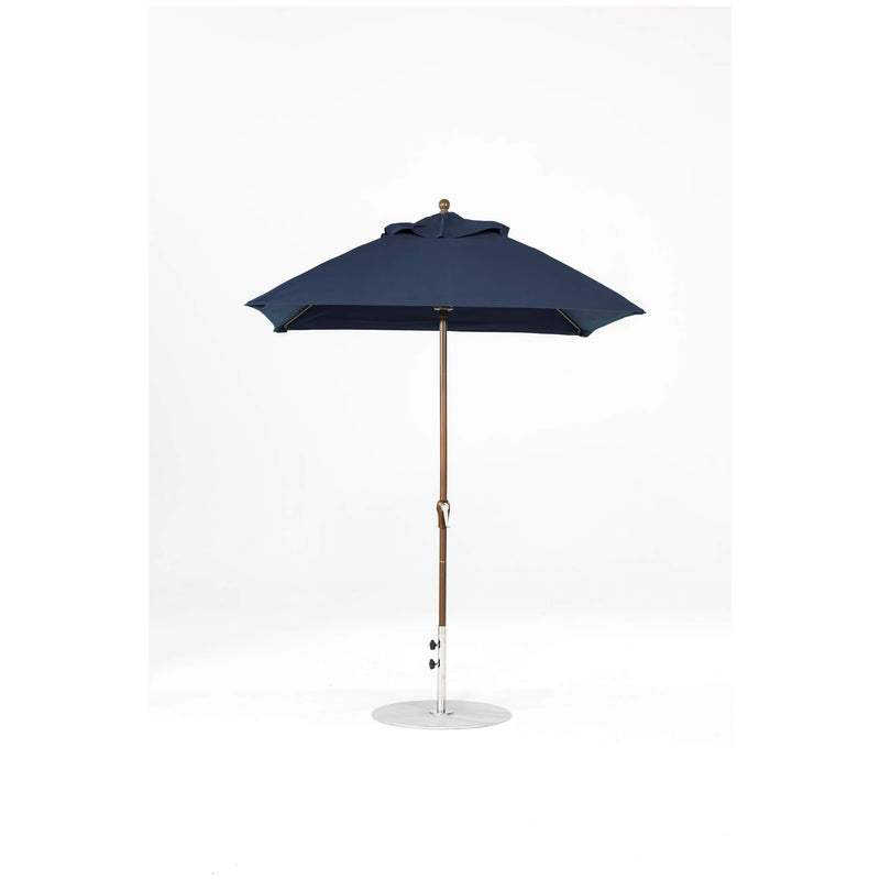 6.5 Ft Square Frankford Patio Umbrella- Crank Lift- Matte Bronze Frame