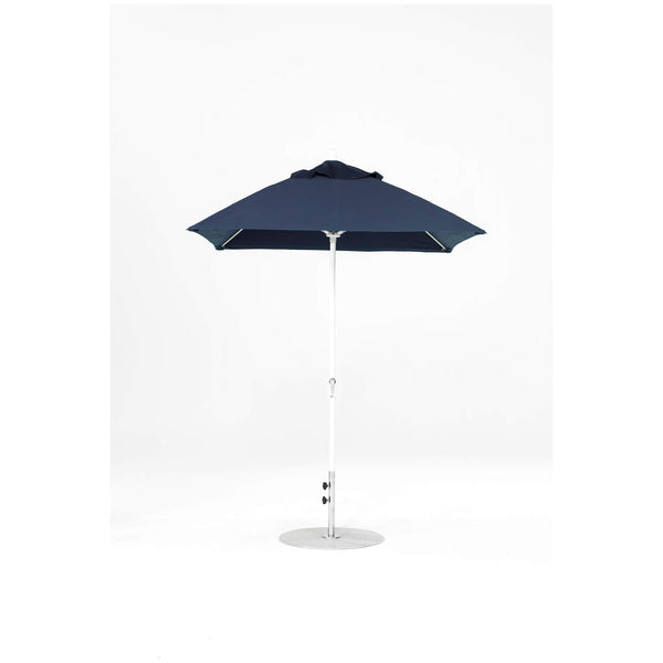 6.5 Ft Square Frankford Patio Umbrella- Crank Lift- Matte White Frame