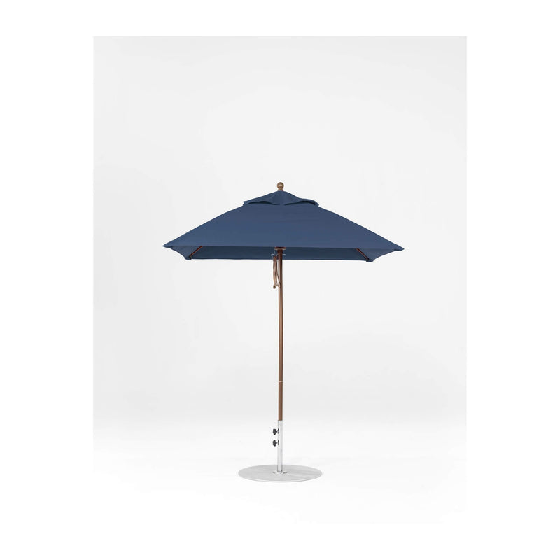 6.5 Ft Square Frankford Patio Umbrella- Pulley Lift- Matte Bronze Frame