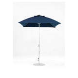 7.5 Ft Square Frankford Patio Umbrella- Crank Lift- Polished Silver Anodized Frame