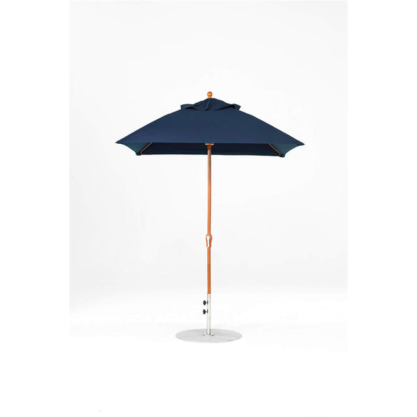 6.5 Ft Square Frankford Patio Umbrella- Crank Lift- Wood Grain Frame