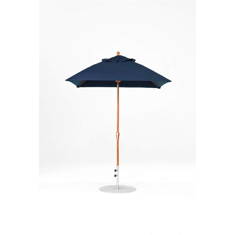 6.5 Ft Square Frankford Patio Umbrella- Crank Lift- Wood Grain Frame