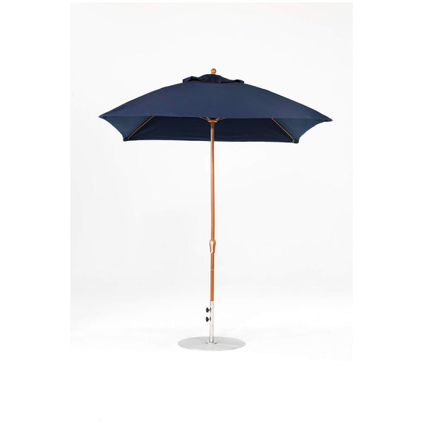 7.5 Ft Square Frankford Patio Umbrella- Crank Lift- Wood Grain Frame