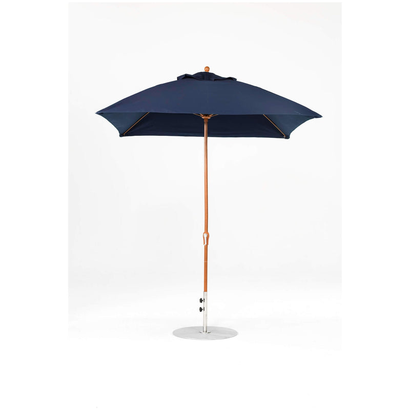 7.5 Ft Square Frankford Patio Umbrella- Crank Lift- Wood Grain Frame