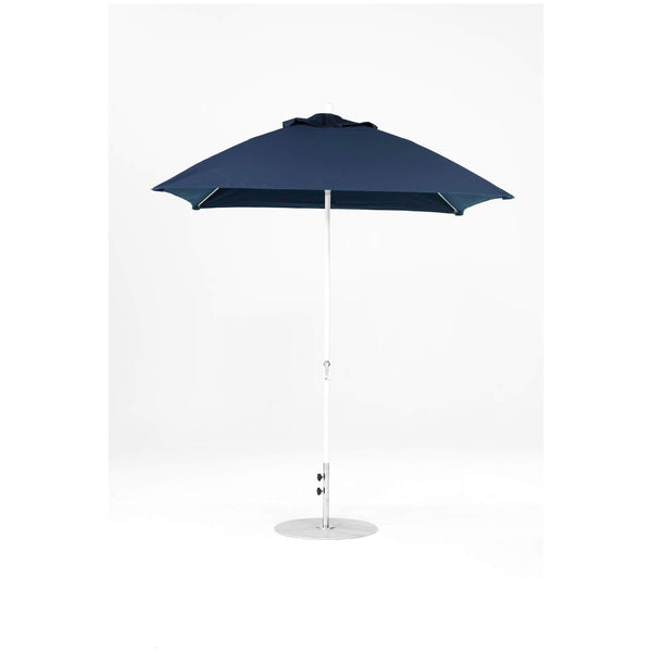 7.5 Ft Square Frankford Patio Umbrella- Crank Lift- Matte White Frame