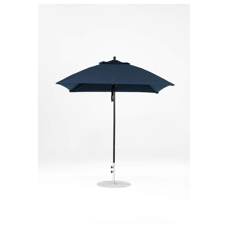 7.5 Ft Square Frankford Patio Umbrella- Pulley Lift- Matte Black Frame