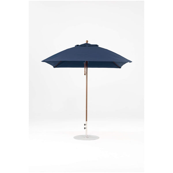 7.5 Ft Square Frankford Patio Umbrella- Pulley Lift- Matte Bronze Frame
