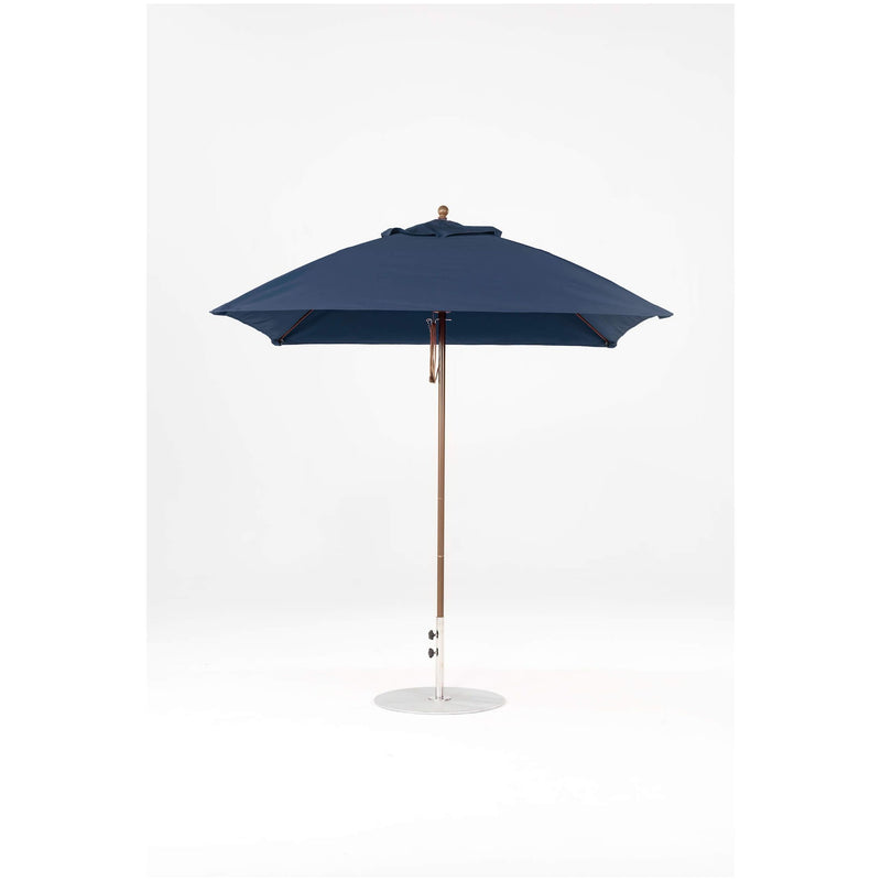 7.5 Ft Square Frankford Patio Umbrella- Pulley Lift- Matte Bronze Frame